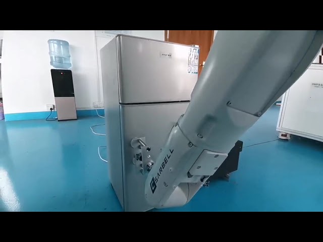 εταιρικά βίντεο περίπου Robotic arm for refrigerator door durability test - continuously open and close
