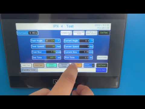 εταιρικά βίντεο περίπου IEC 60529 IPX3/IPX4 oscillating tube with rotation table, control system and water tank